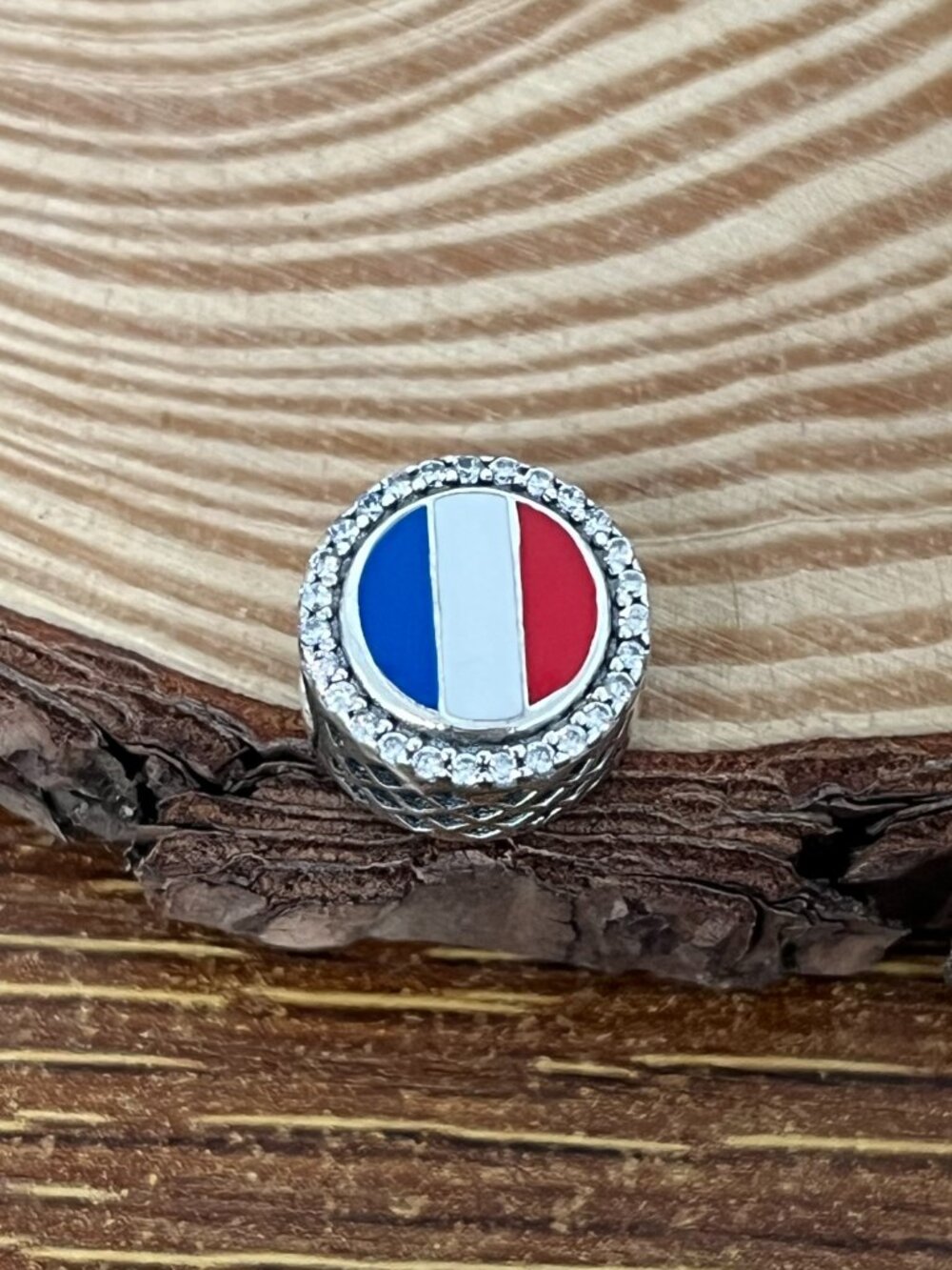 Pandora France Flag Bead Charm S925 Silver Charm
